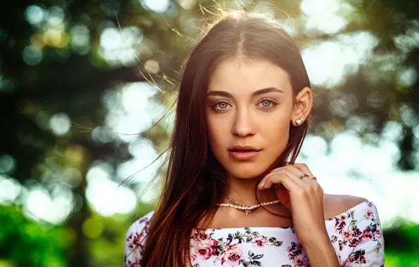 Look, girl, face, portrait, hands, Chavdar Dimitrov