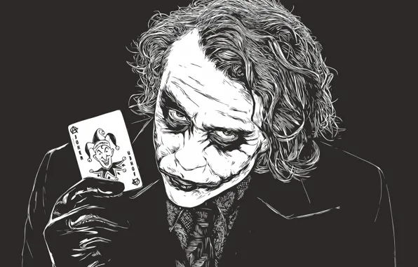 Download wallpapers 4k, Joker with card, white background, supervillain,  fan art, Joker, playing cards, artwork, Joker 4K for desktop with  resolution 3840x2400. High Quality HD pictures wallpapers