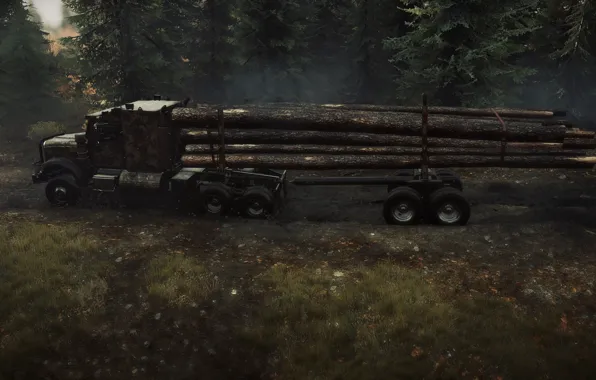 HDR, Wood, Truck, Game, Michigan, UHD, Xbox One X, Logs