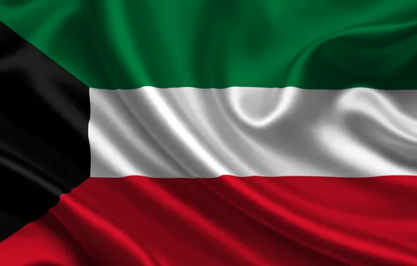 Picture Red, White, Flag, Black, Texture, Green, Flag, Kuwait