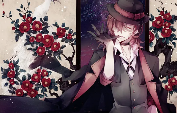 Anime, art, Bungou Stray Dogs, Stray dogs literary geniuses, Camellia