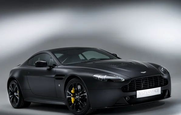 Picture auto, background, Aston Martin, Vantage, wheel, V12, the front, brake