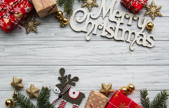 Picture gift, new year, Christmas, figures, Olena Rudo