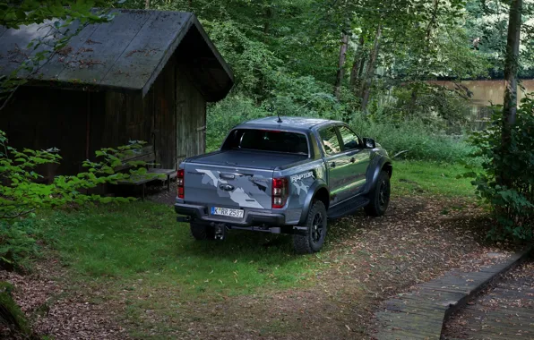 Grey, Ford, Raptor, pickup, building, Ranger, 2019