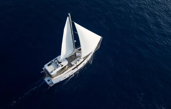 Sea, the way, movement, the ocean, the wind, yacht, sails, mast