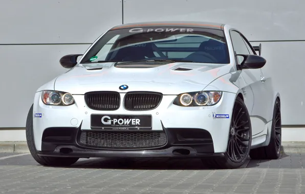 White, wall, BMW, BMW, wall, white, g-power, e92