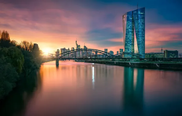 Frankfurt, European Central Bank, Hesse, Downtown