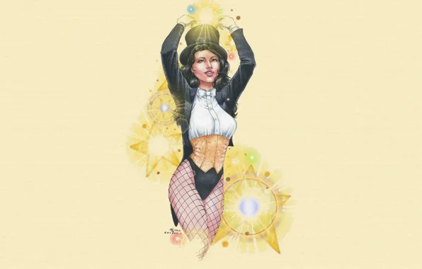 Magic, minimalism, focus, sorceress, illusion, dc universe, Zatanna, Zatara