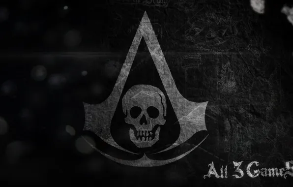 Skull, flag, symbol, assassins, Assassin’s Creed IV: Black Flag