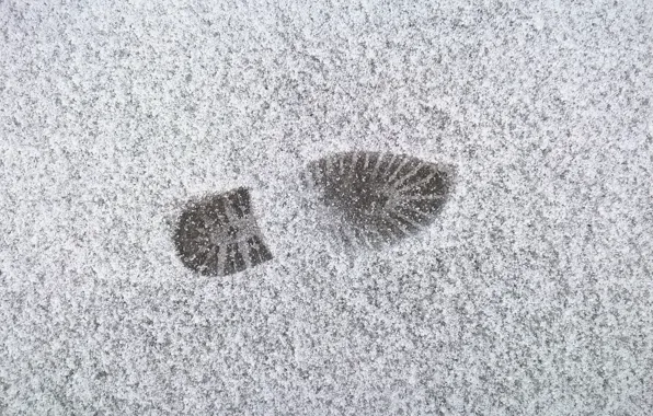 Wallpaper, winter, background, pattern, snow, foot, sole, footprint