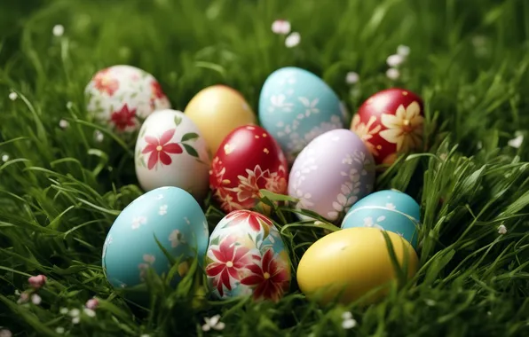 Holiday, eggs, spring, Easter, eggs, AI art, neural network
