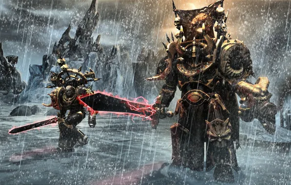 Sake, sword, soldier, armor, blizzard, weapon, snow, ken