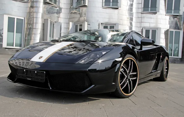 Black, Lamborghini Gallardo, Gallardo, Golden band