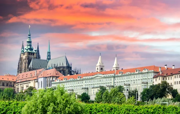 Picture the sky, the city, photo, home, Prague, Czech Republic
