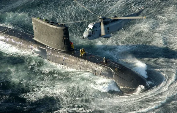 Picture technique, USA, helicopter, submarine, helicopter, weapons, submarine, arms