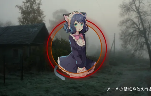 Anime, anime, house in the woods, neko-Chan, anime girl, madskillz, madskillz