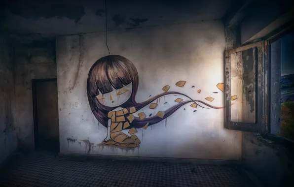 Picture room, window, Abandoned art