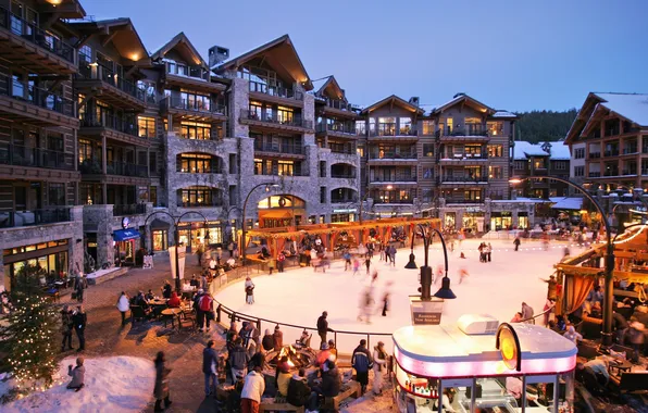 City, the city, USA, Christmas, California, South Lake Tahoe