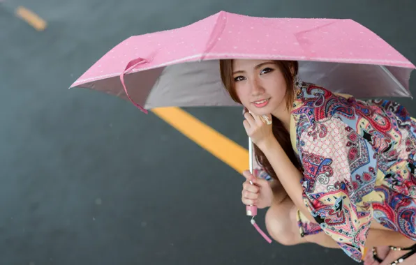 Picture face, umbrella, cutie