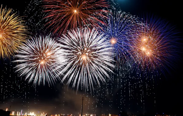 Salute, fireworks, fireworks