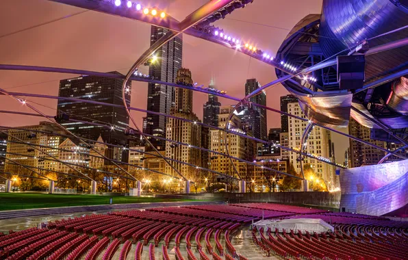 Chicago, USA, Illinois, millennium park, Millennium Park, Jay Pritzker Pavilion