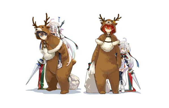 Christmas, girl, New year, bags, Fate / Grand Order, The destiny of a great campaign