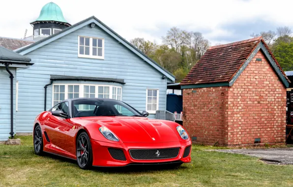 Picture red, house, 599, gto, Ferarri