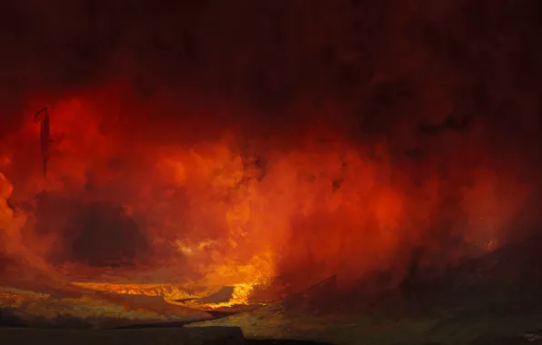 Smoke, Fire, Death, The devil, Hell, Francesco Lorenzetti, by Francesco Lorenzetti, afterdeath