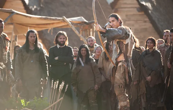 The film, frame, actors, Saints and Strangers, Tatanka Means as Hobbamock