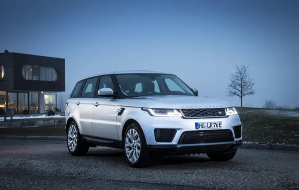 Road, auto, lights, the evening, Land Rover, Range Rover, Sport, HSE