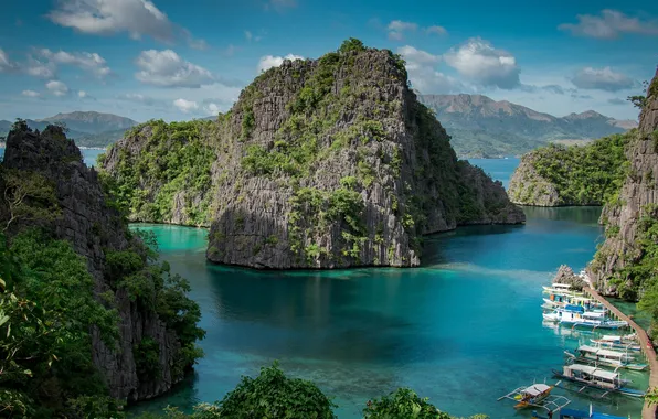 Picture Thailand, sky, trees, sea, landscape, coast, nature, water