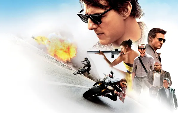Poster, Tom Cruise, Tom Cruise, Jeremy Renner, Simon Pegg, Ethan Hunt, Mission: Impossible - Rogue …