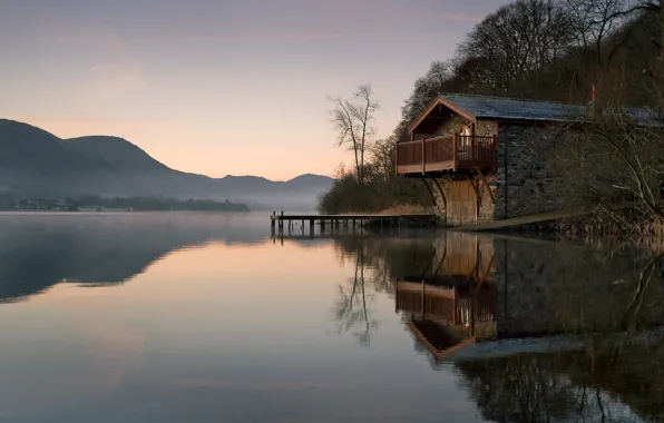Picture pier, tranquility, Ullswater Lake
