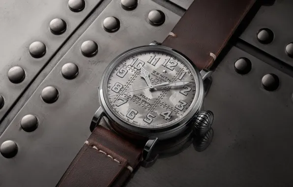 Silver, Zenit, Pilot, Zenith, Swiss Luxury Watches, 2019, Swiss wrist watches luxury, analog watch