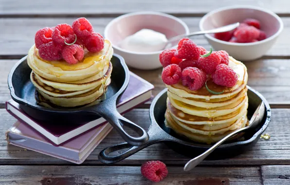 Picture photo, Food, Raspberry, Pancakes