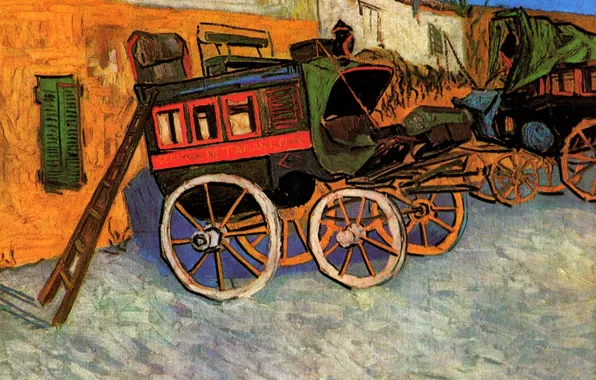 Ladder, coach, Vincent van Gogh, Tarascon Diligence