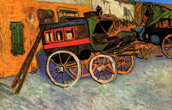 Picture ladder, coach, Vincent van Gogh, Tarascon Diligence