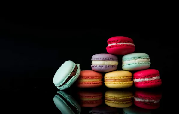 Picture colorful, cookies, dessert, macarons, baking