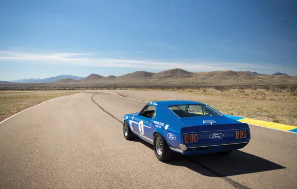 Blue, speed, Mustang, Ford, Muscle, 1969, Car, Race