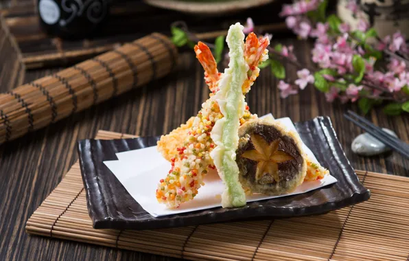 Shrimp, seafood, the batter