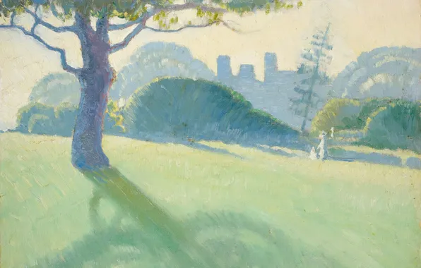 Landscape, picture, 1918, Roy De Maistre, Roy de Maistre, Across the Domain