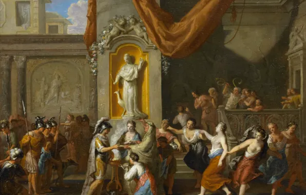Picture, history, genre, Gerard Hoet, Wedding of Alexander the Great and Roxana of Bactria