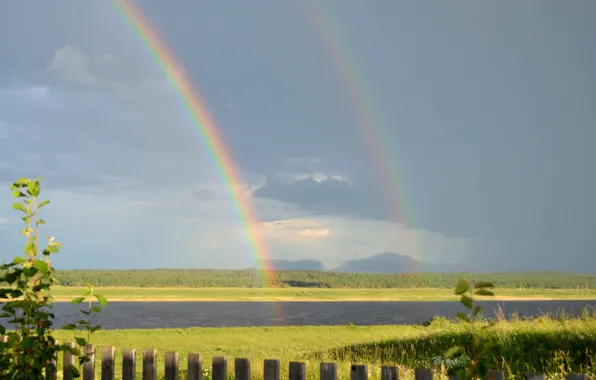 Summer, color, Rainbow, Arkhangelsk oblast