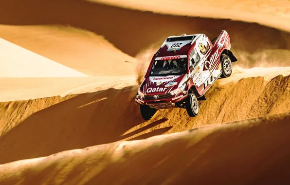Sand, Auto, Sport, Machine, Speed, Race, Toyota, Hilux