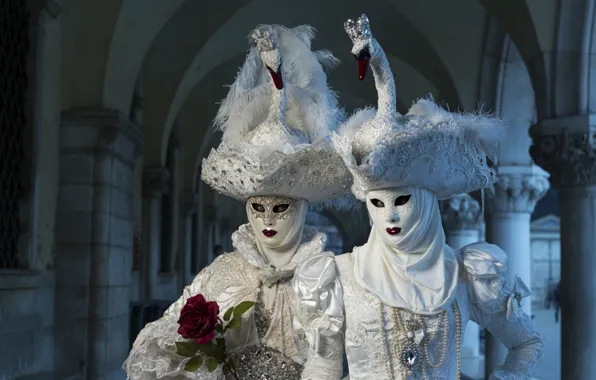 Venice, mask, hats, costumes