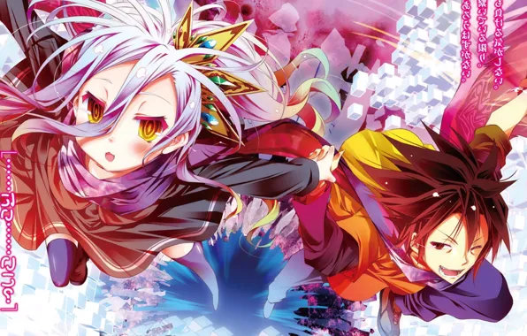 Wallpaper anime, art, two, No Game No Life, No game no life for