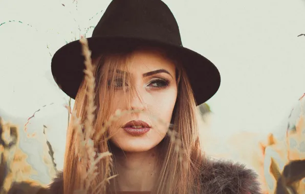 Field, girl, woman