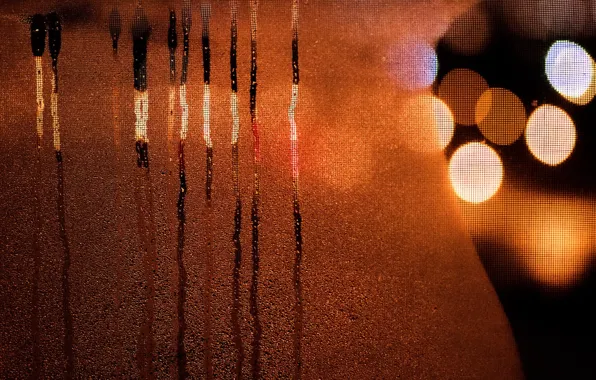 Glass, lights, background