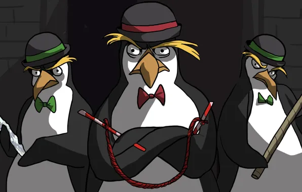 Butterfly, Retro, Penguins, Weapons, Gang, Holiday Sale 2015, The Black Ice Boys, Bowler