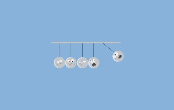 Picture Smiles, Balls, Background, Series &ampquot;Living things&ampquot;, Fun, The law of conservation of momentum, Balls Newton, …